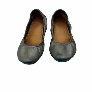 Tieks by Gavrieli Silver Leather Ballet Flats Size 6 Well Worn